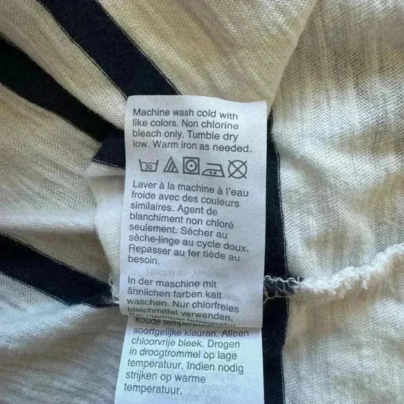 Women's Madewell Whisper Cotton Crewneck Tee in Creston Stripe Size Extra Small - Picture 8 of 10